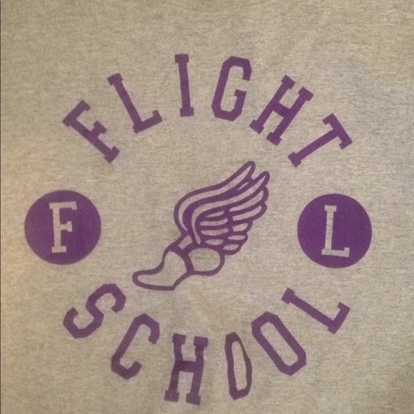 Fully Laced gray Flight School crew neck - large - Picture 3 of 4